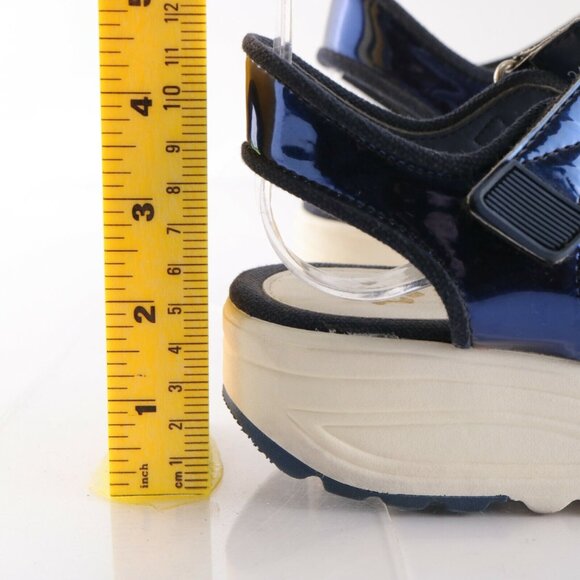 STIU Women's Sandal Size 7 Strappy Blue Elastic Glitter Platform casual Comfy - Picture 5 of 12